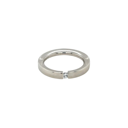 Platinum Tension Diamond Solitaire Ring (M)