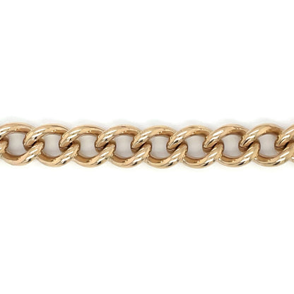 9ct Yellow Gold Heavy Weight Curb Link Charm Bracelet