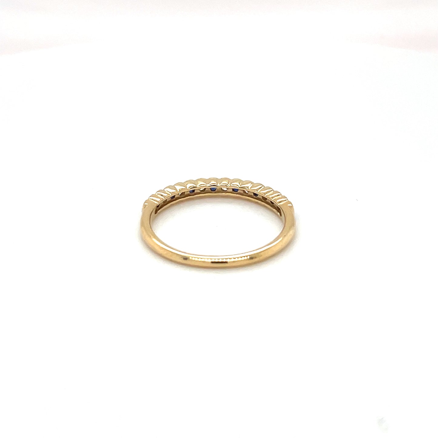 18ct Yellow Gold Sapphire & Diamond Half-Set Eternity Ring