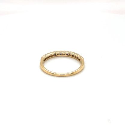 18ct Yellow Gold Sapphire & Diamond Half-Set Eternity Ring