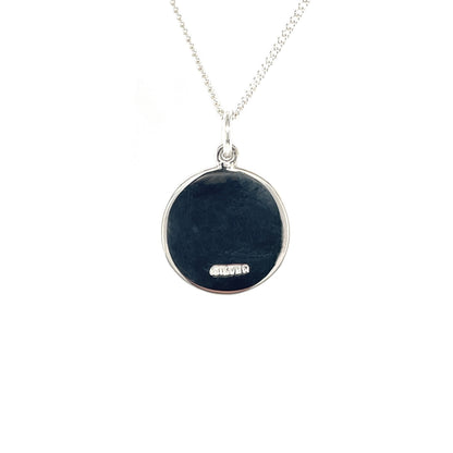 Silver Disc Pendant (15mm)  & Chain (16-18")