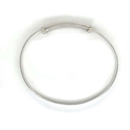 Silver Engine-Turned Christening Bangle