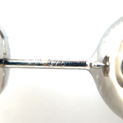 9ct White Gold 8mm Polished Ball Stud Earrings