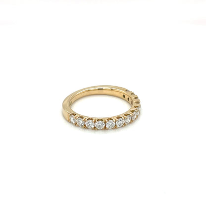 18ct Yellow Gold Castle Claw Diamond Eternity Ring
