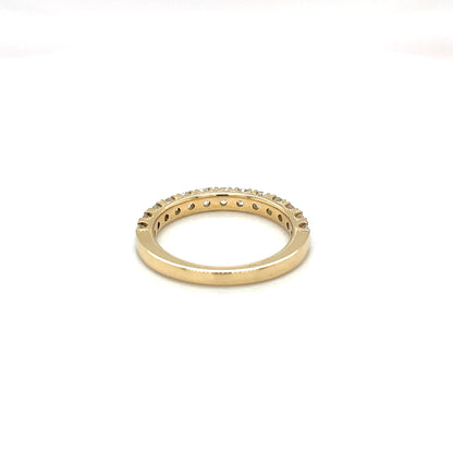 18ct Yellow Gold Castle Claw Diamond Eternity Ring