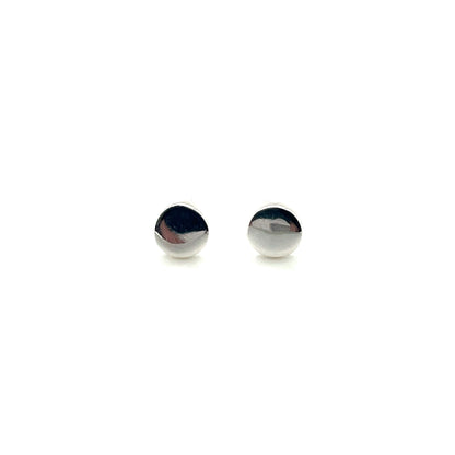 Silver Circle Stud Earrings