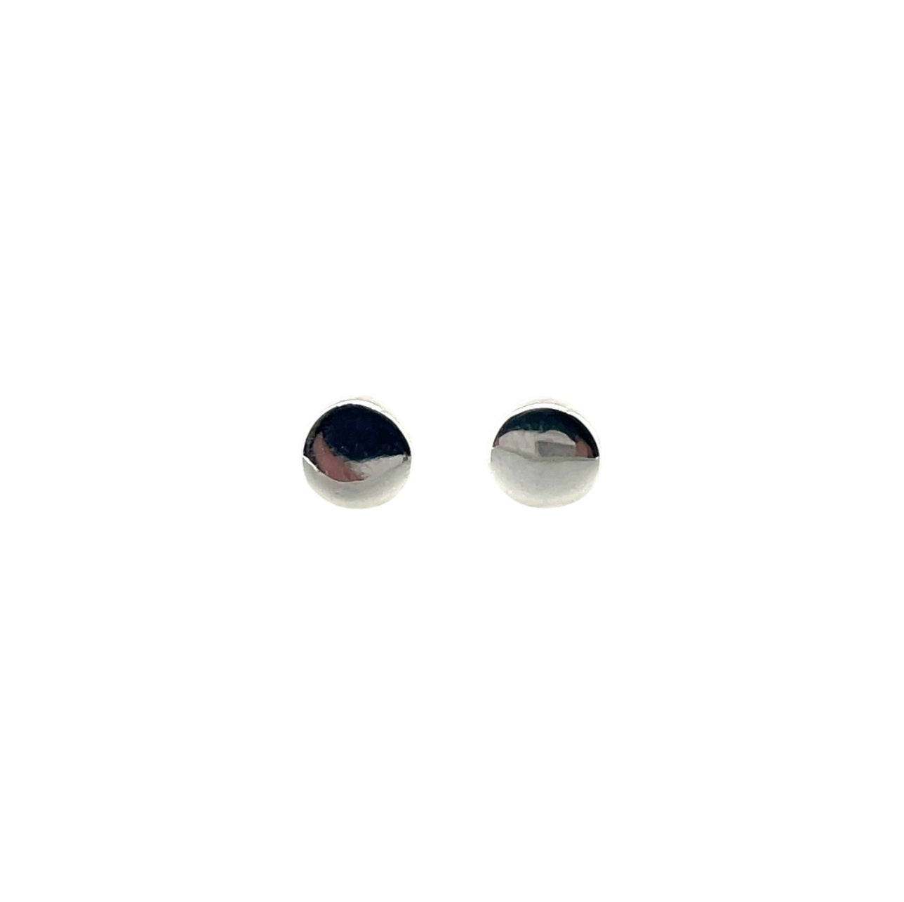 Silver Circle Stud Earrings