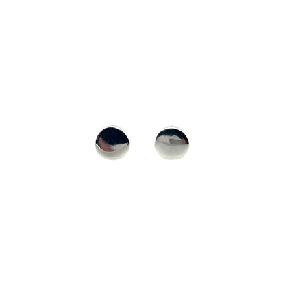 Silver Circle Stud Earrings