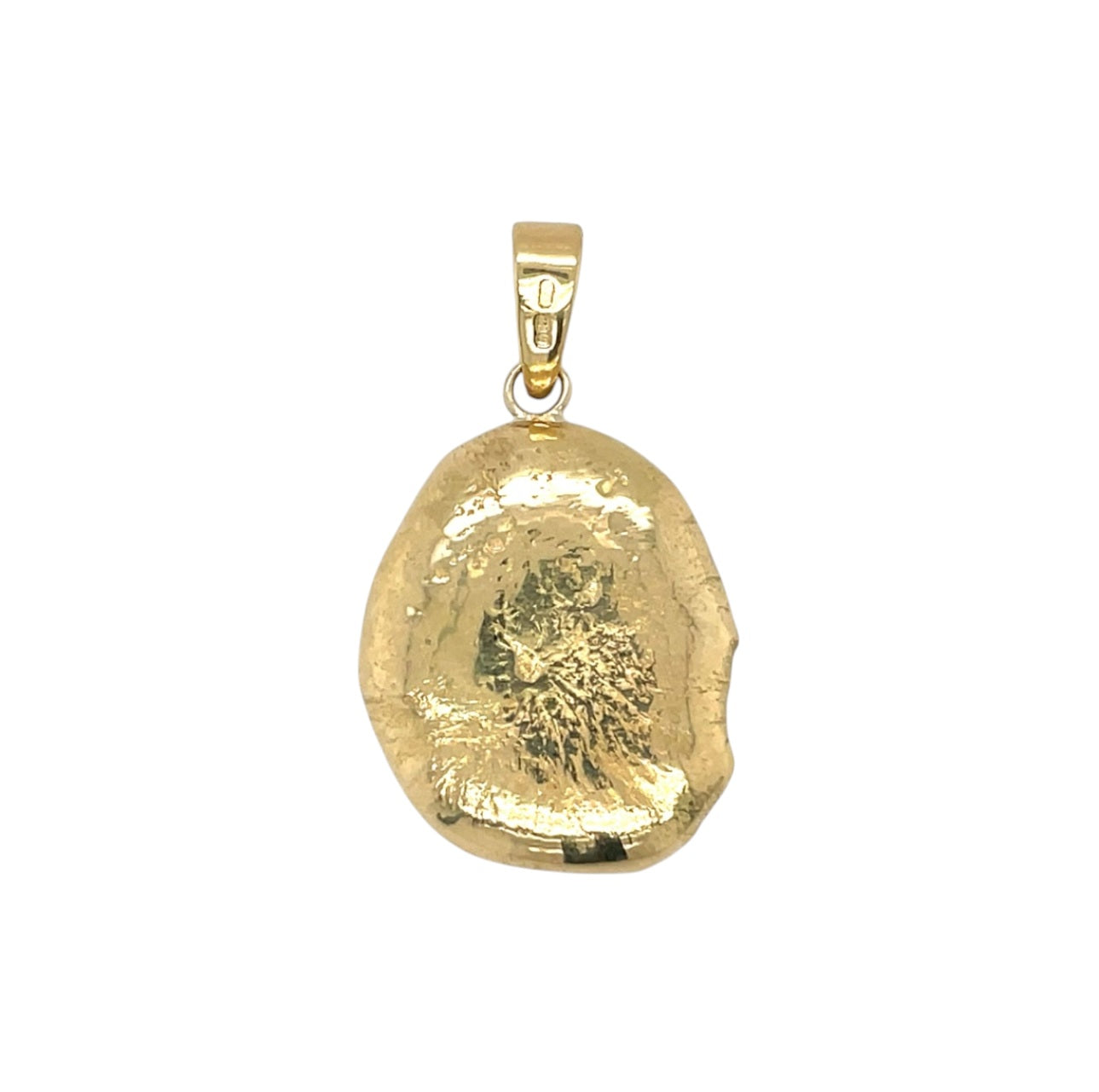 18ct Yellow Gold Freeform Nugget Pendant