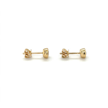 18ct Yellow Gold Round Ruby Stud Earrings