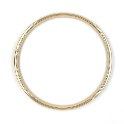9ct Yellow Gold Solid Bangle (60mm)