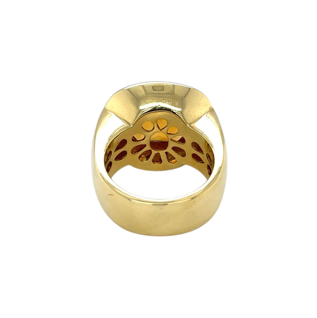 18ct Yellow Gold Cushion-Cut Citrine Dress Ring (N)