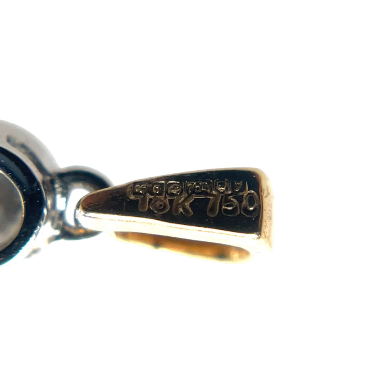 18ct Yellow & White Gold Sapphire & Diamond Pendant