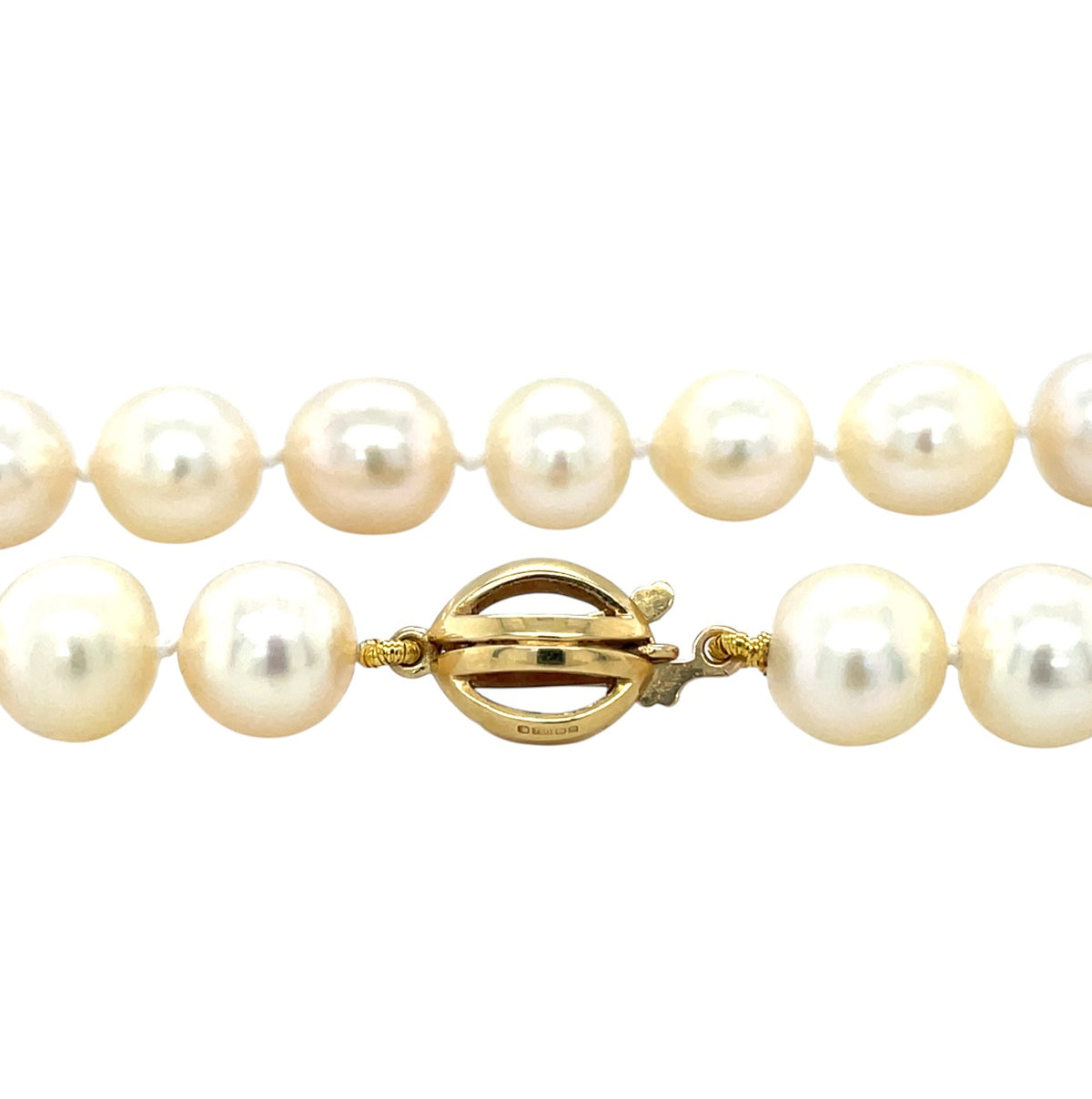 18ct Yellow Gold & Pearl Necklace (16")