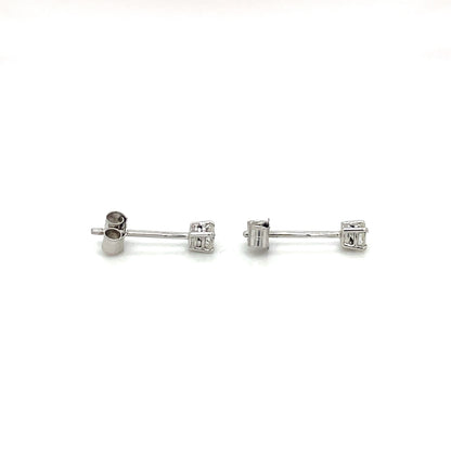 18ct White Gold Diamond Stud Earrings