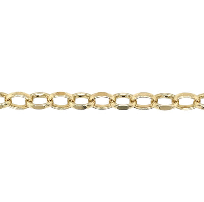 9ct Yellow Gold Oval Belcher Chain (20")