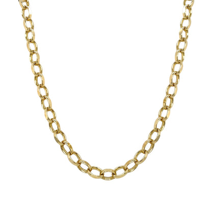 9ct Yellow Gold Oval Belcher Chain (20")