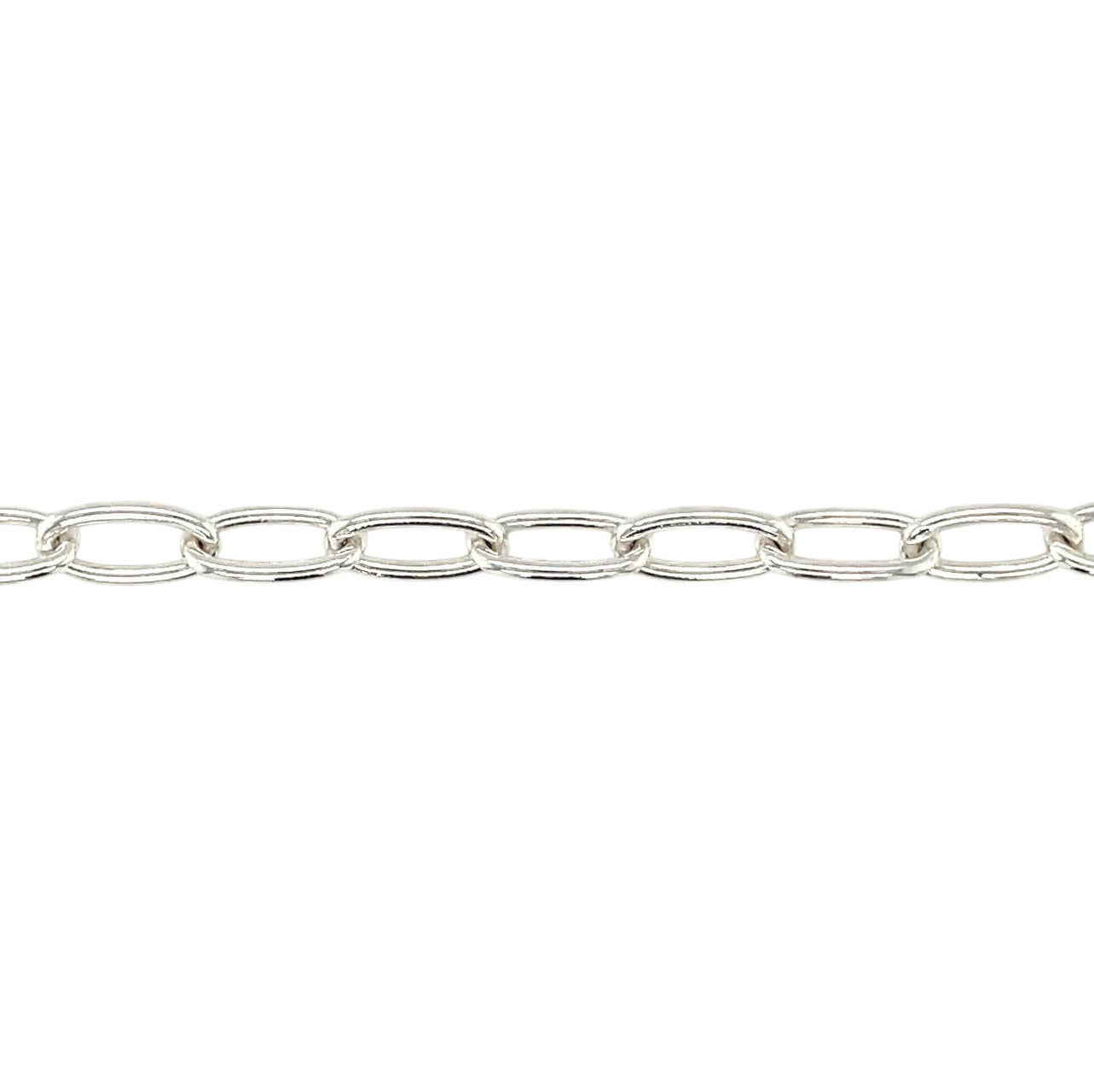 Silver Paperclip Chain (18")
