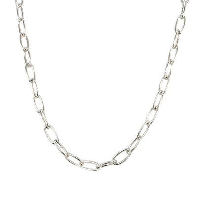 Silver Paperclip Chain (18")