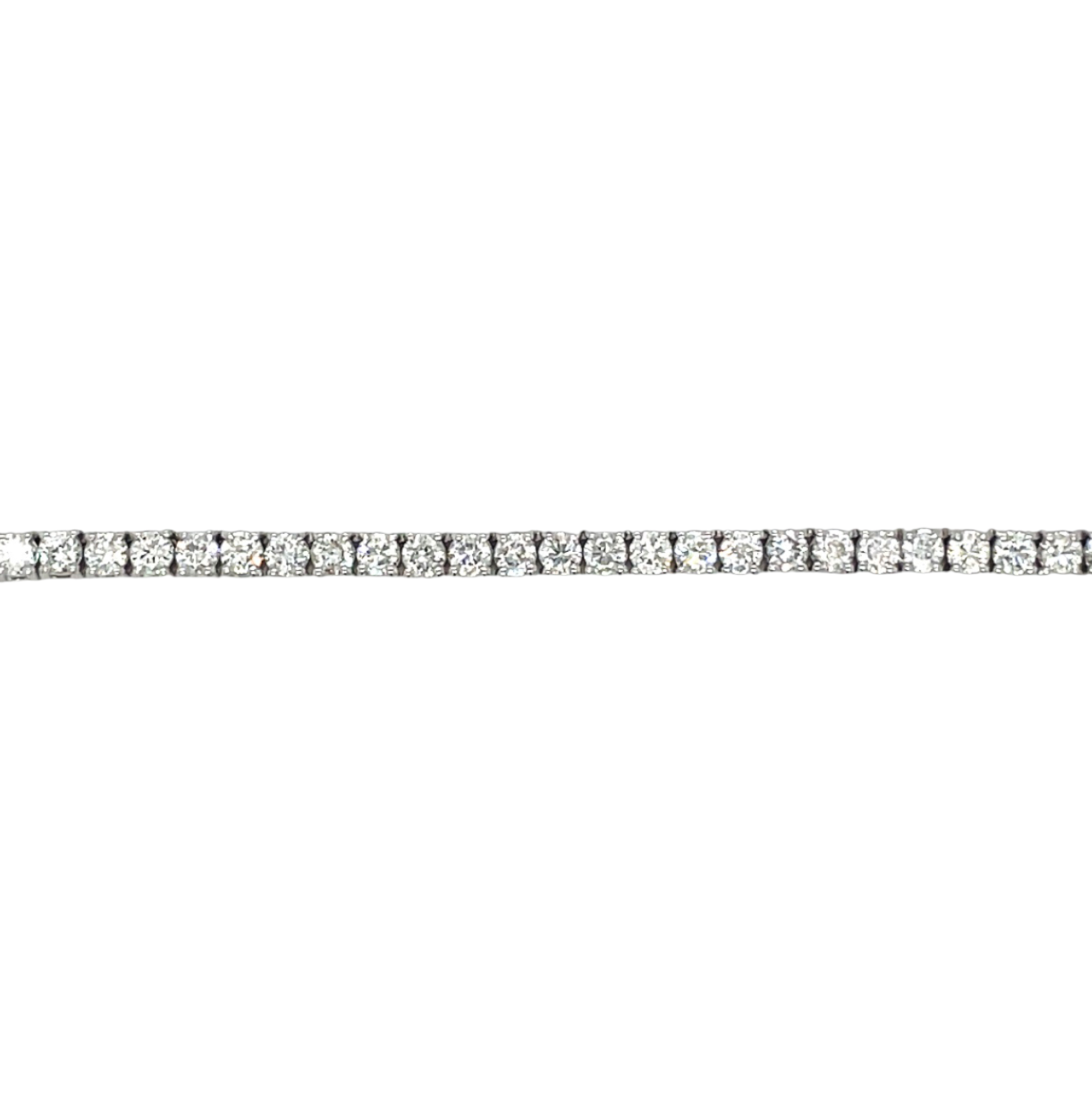 18ct White Gold Diamond Line Necklace (16")