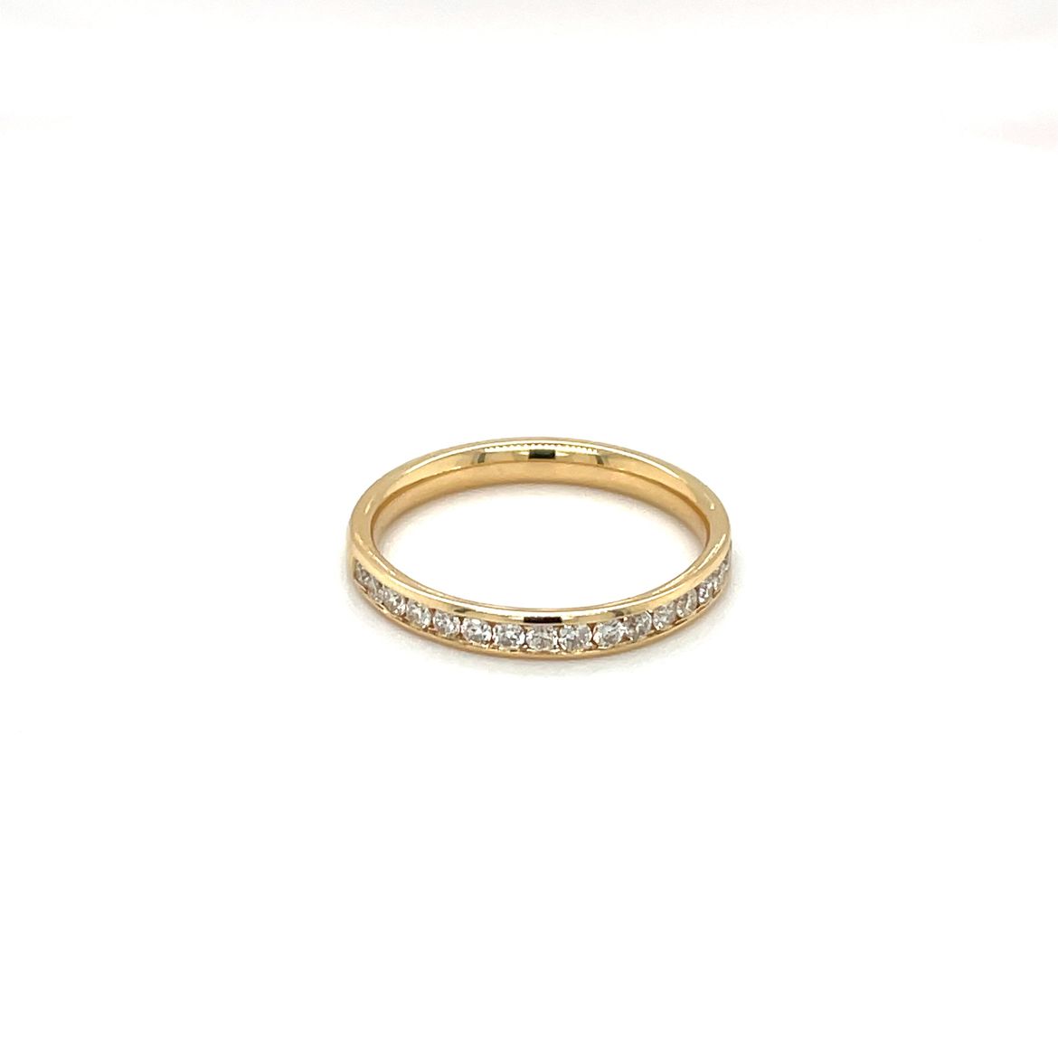 18ct Yellow Gold Half-Set Diamond Eternity