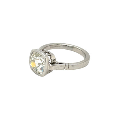 Platinum Old Cut Diamond Solitaire Ring (N)