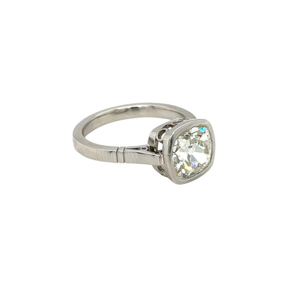 Platinum Old Cut Diamond Solitaire Ring (N)