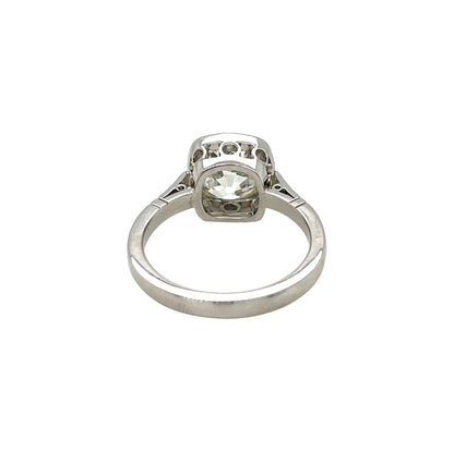 Platinum Old Cut Diamond Solitaire Ring (N)