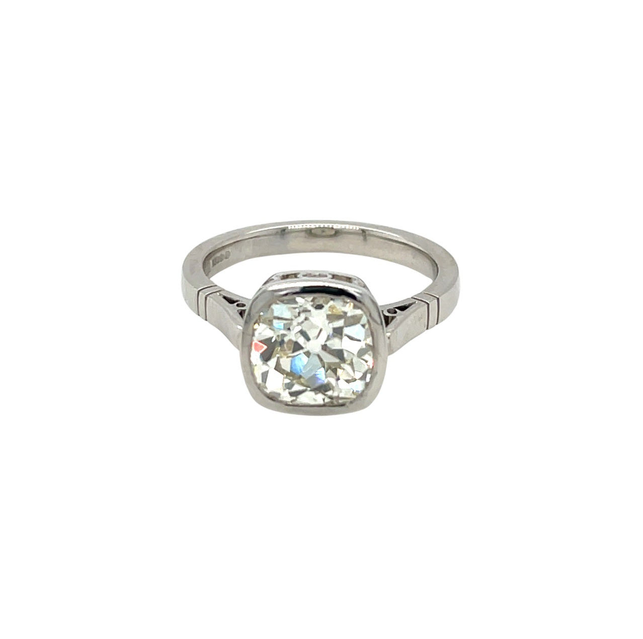 Platinum Old Cut Diamond Solitaire Ring (N)