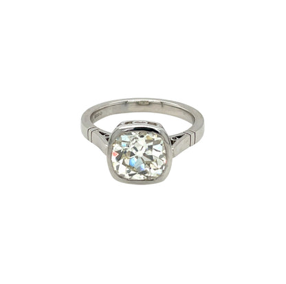 Platinum Old Cut Diamond Solitaire Ring (N)