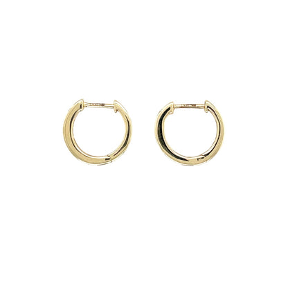 9ct Yellow Gold Diamond Huggie Earrings