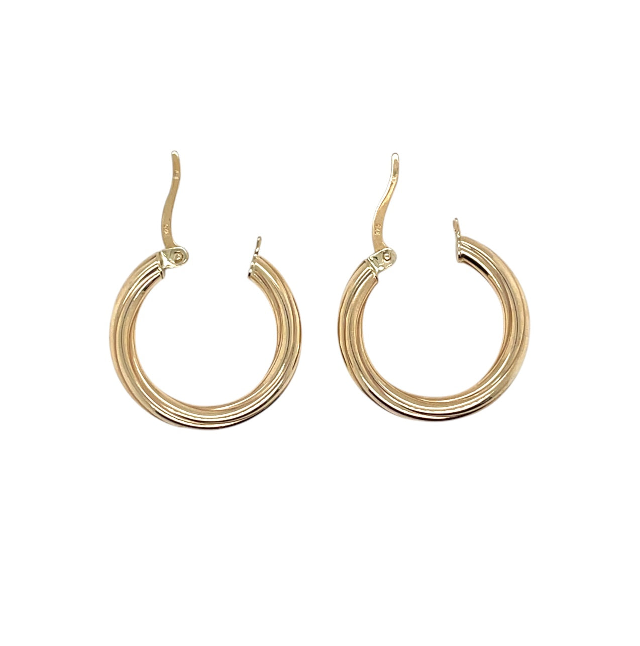 9ct Yellow Gold Twist Hoop Earrings