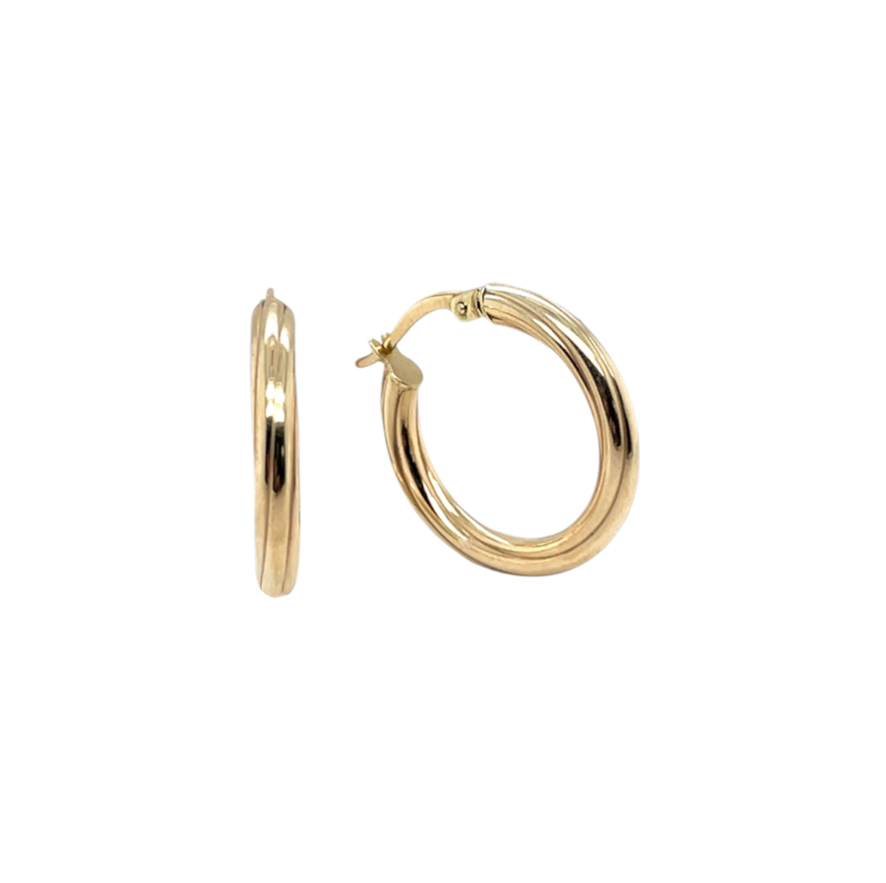 9ct Yellow Gold Twist Hoop Earrings
