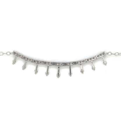18ct White Gold Diamond Fringe Necklace