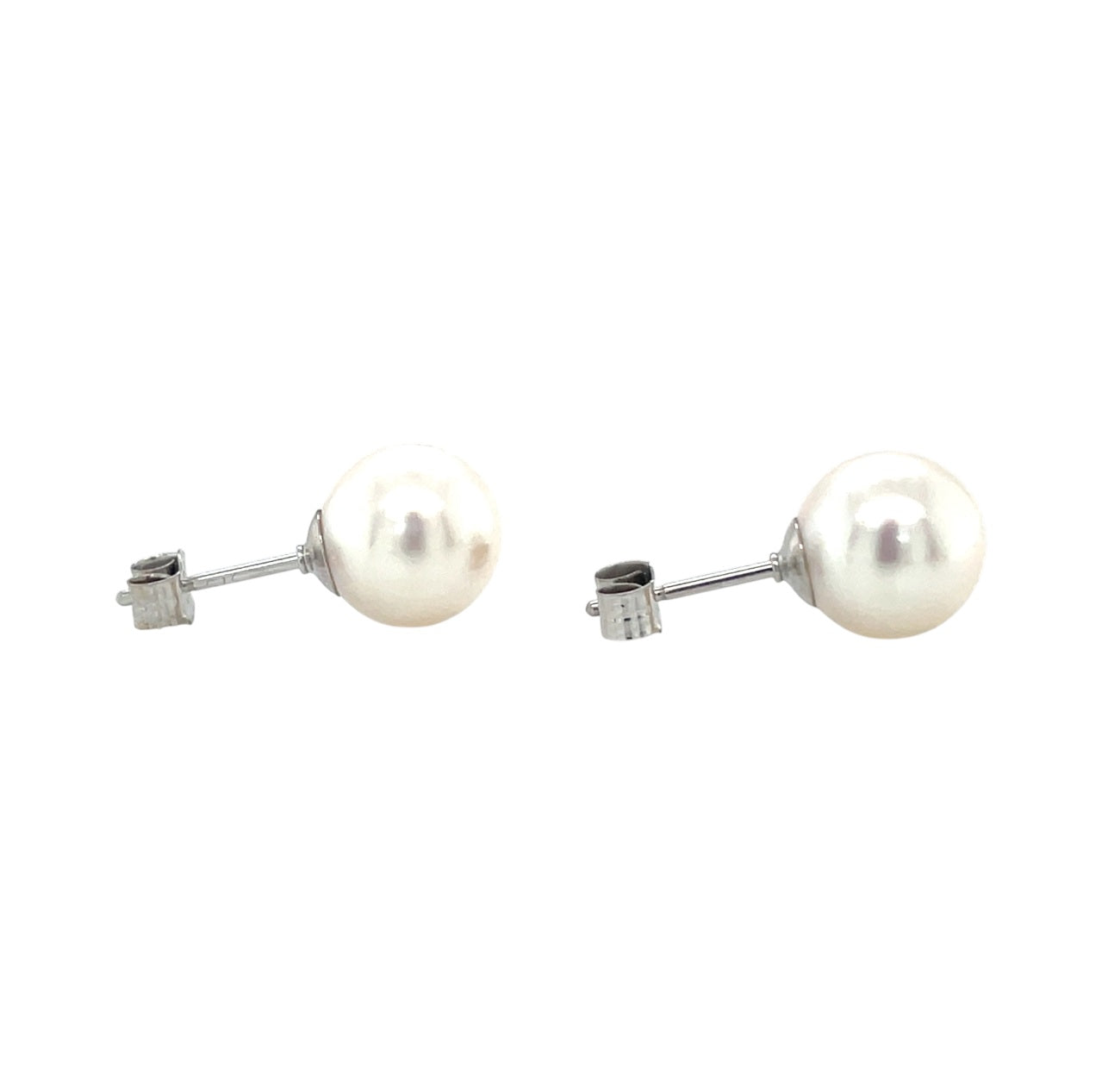 9ct White Gold Akoya Pearl Stud Earrings (9-9.5mm)