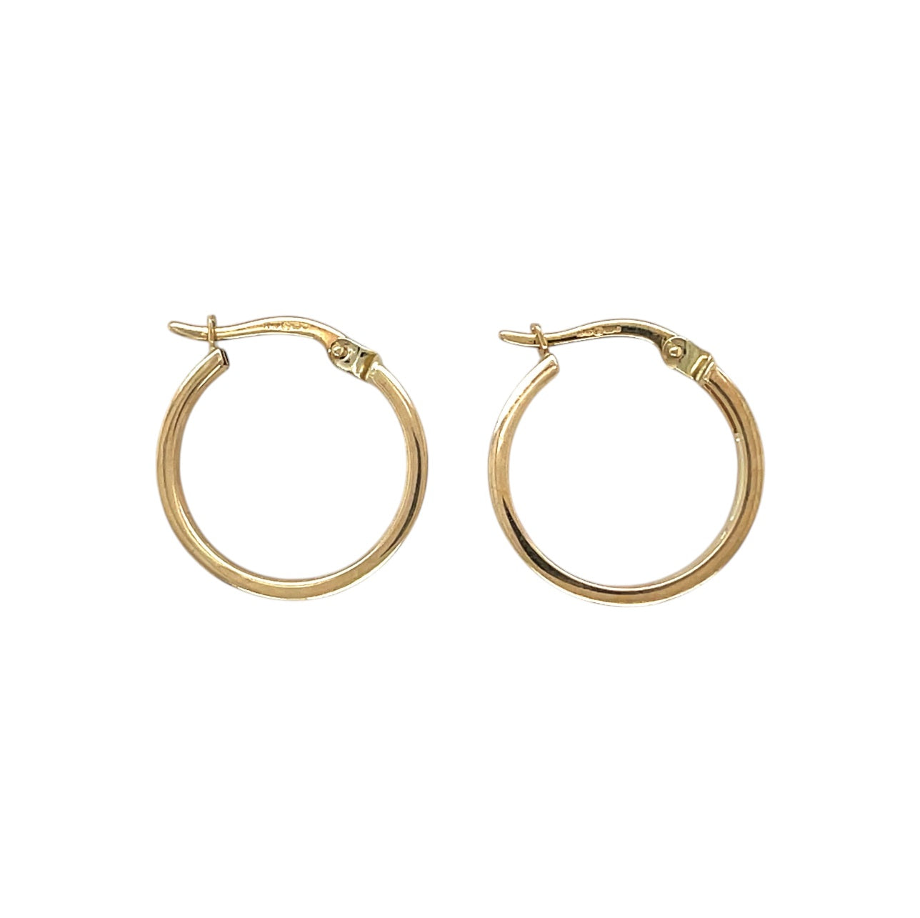 9ct Yellow Gold Two-Tone Three-Row Hoop Earrings