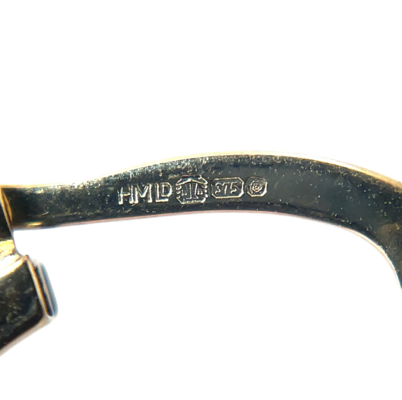 9ct Yellow Gold Two-Tone Three-Row Hoop Earrings