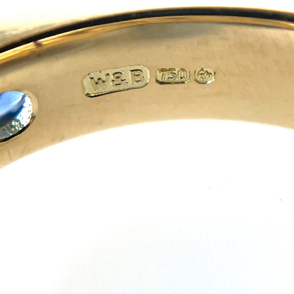 18ct Yellow Gold Sapphire & Diamond Eternity Ring