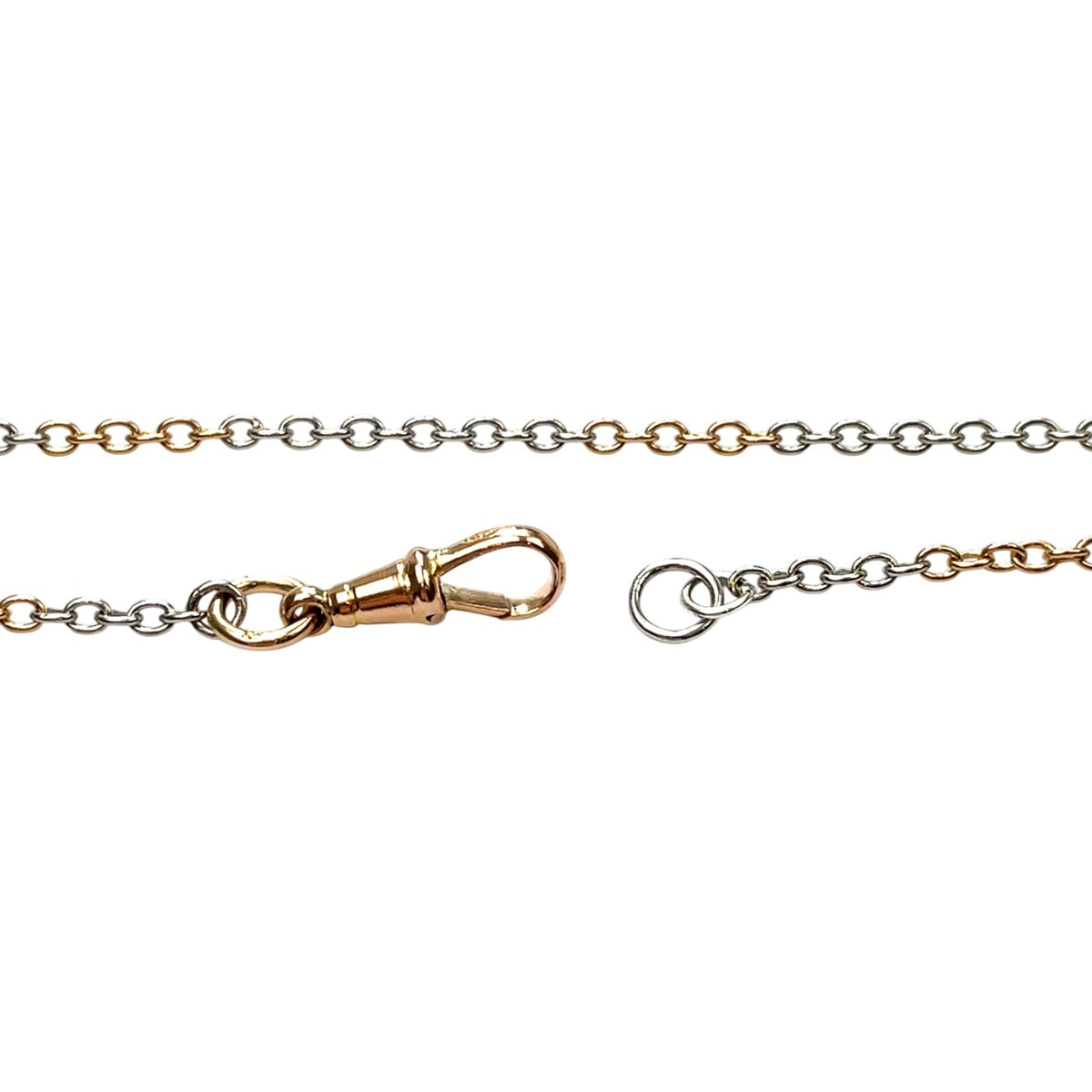 Platinum & 18ct Rose Gold Oval Link Chain (28")