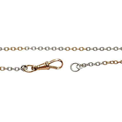 Platinum & 18ct Rose Gold Oval Link Chain (28")