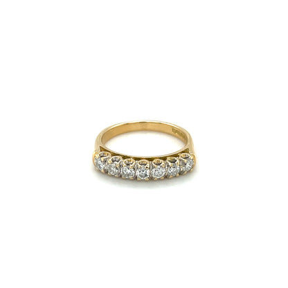 18ct Yellow Gold Seven-Stone Diamond Eternity Ring