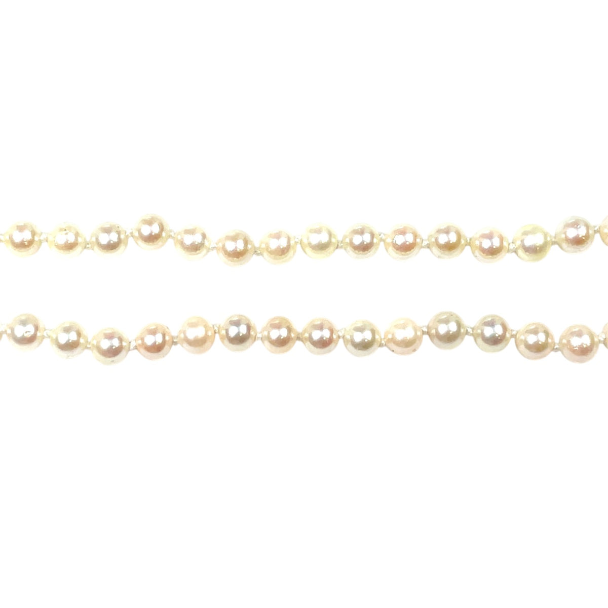 9ct Yellow Gold Double Row Akoya Pearls (18")