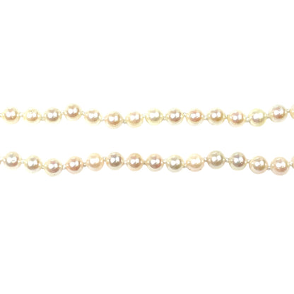 9ct Yellow Gold Double Row Akoya Pearls (18")