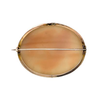 9ct Yellow Gold Cameo Brooch