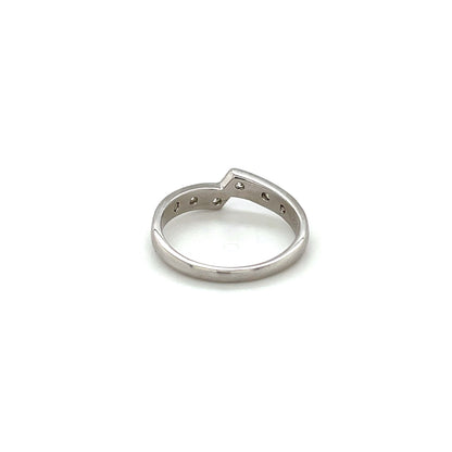 18ct White Gold Diamond Stacking Ring