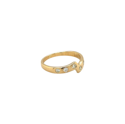 18ct Yellow Gold Diamond Stacking Ring (M)