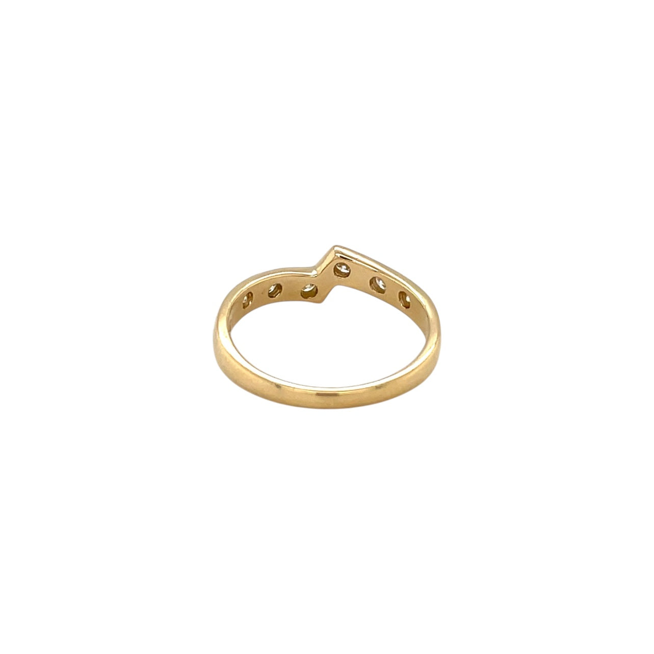 18ct Yellow Gold Diamond Stacking Ring (M)