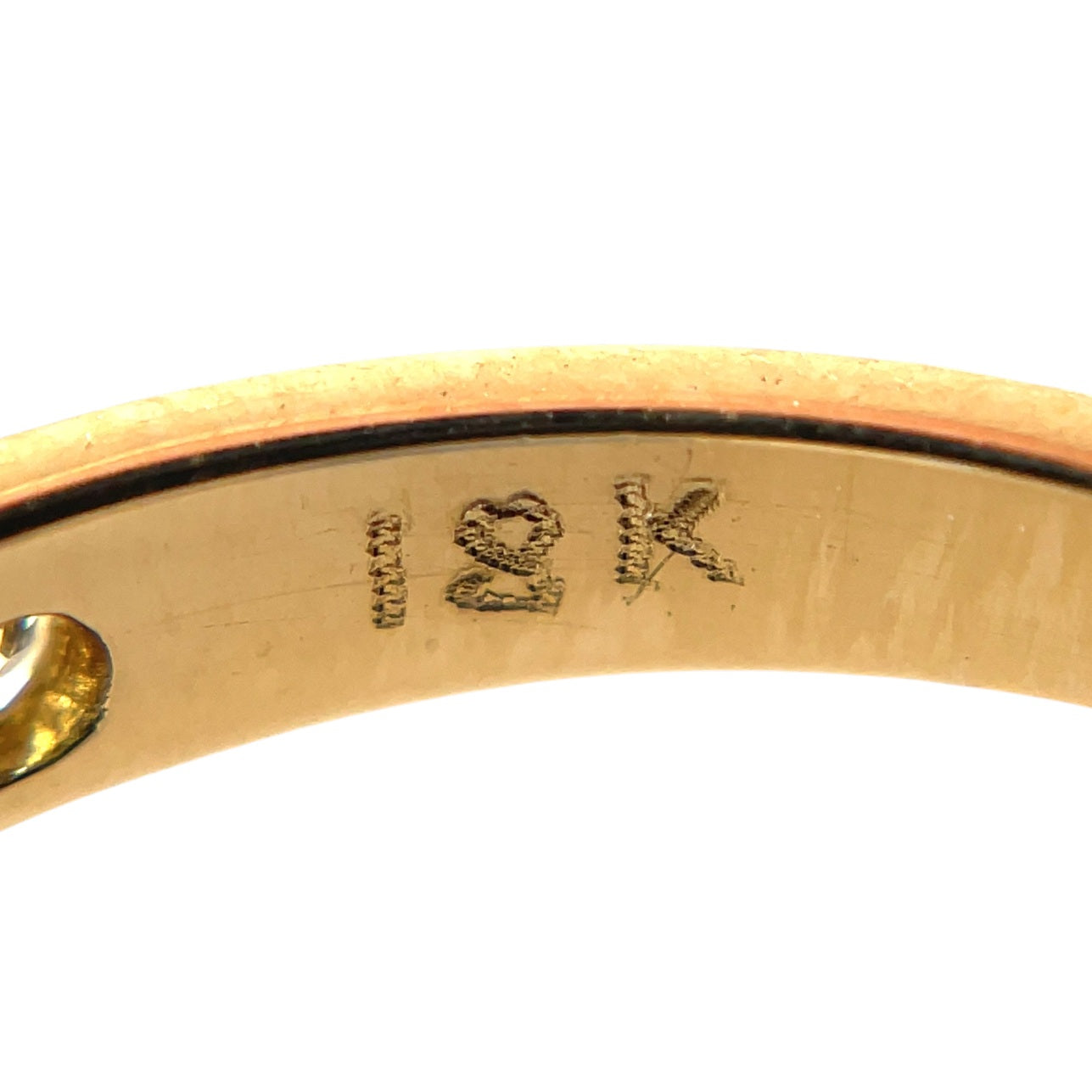 18ct Yellow Gold Diamond Stacking Ring (M)