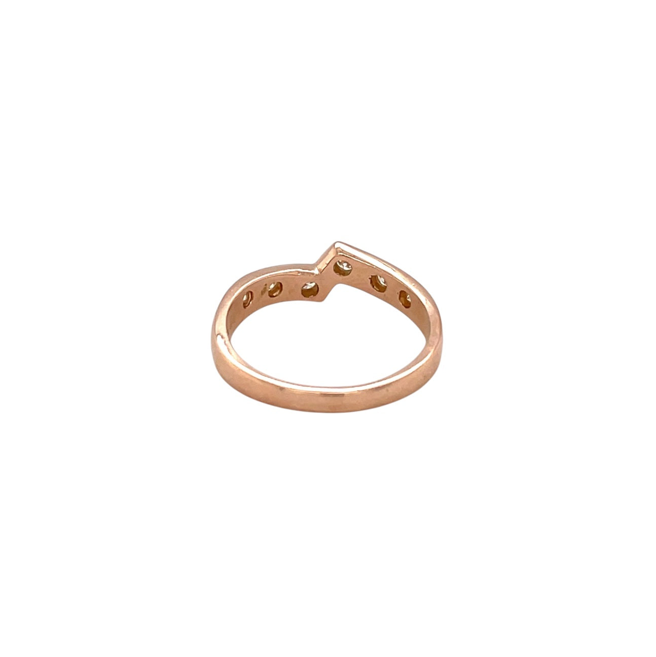 18ct Rose Gold Diamond Stacking Ring (M)