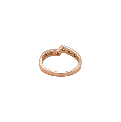 18ct Rose Gold Diamond Stacking Ring (M)